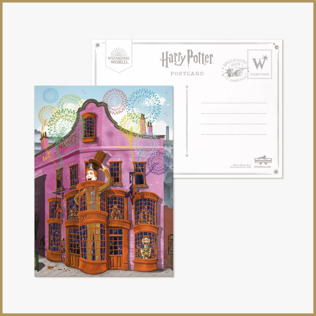 Carte postale MinaLima - Boutique Weasley