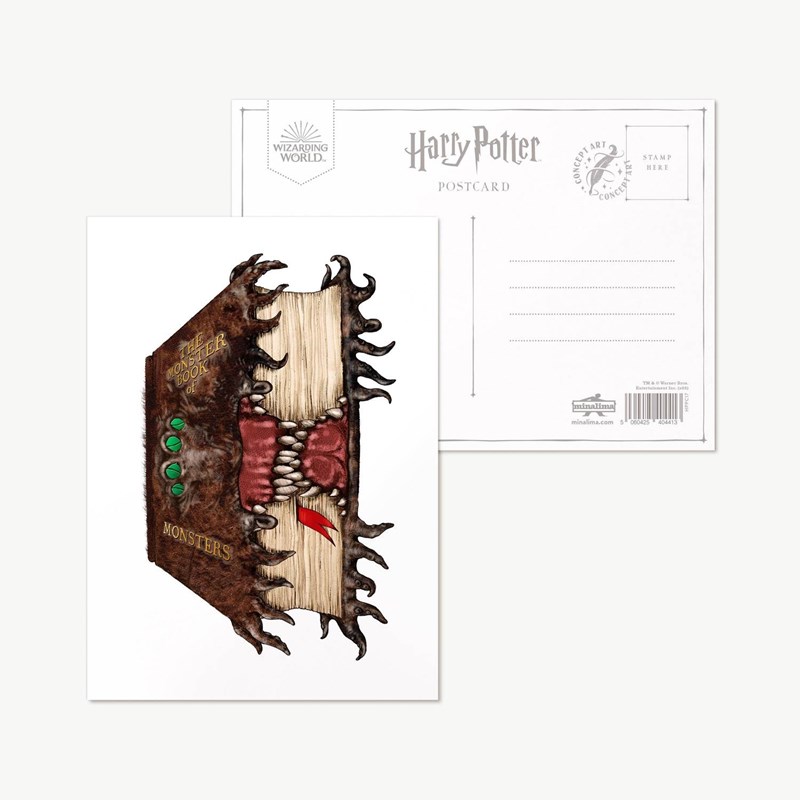 Carte postale Harry Potter par MinaLima - Le Livre des Monstres