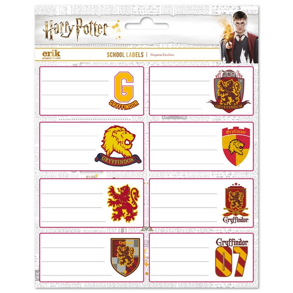 étiquettes cahier harry potter gryffondor