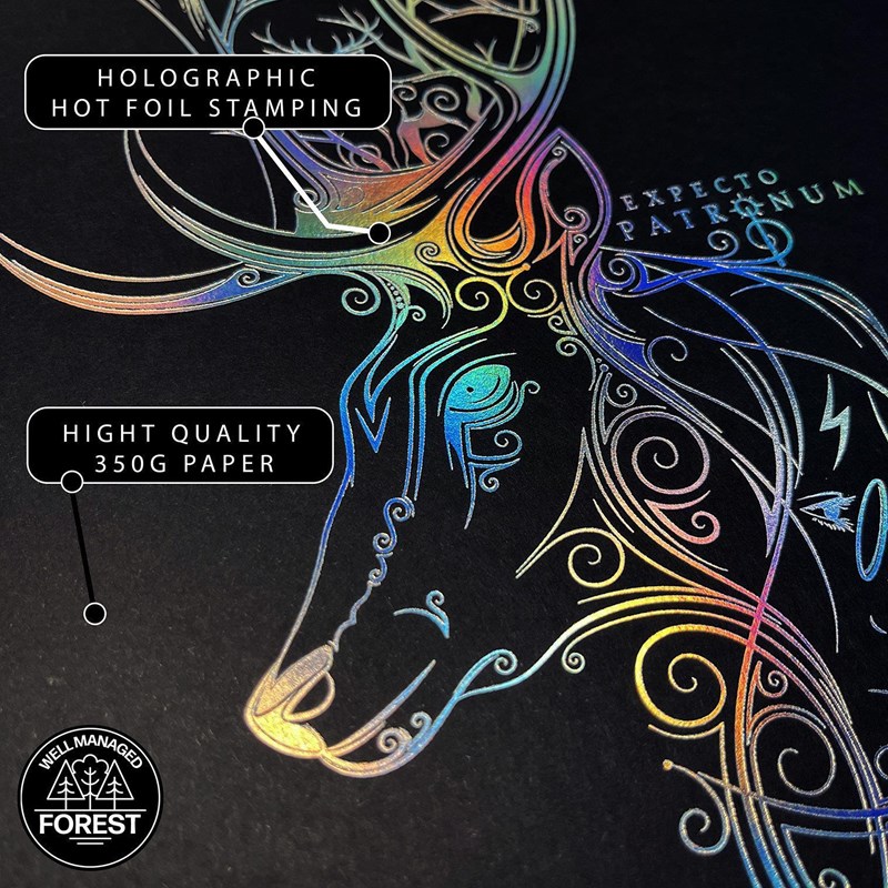 Artprint Patronus dorure à chaud - Harry Potter