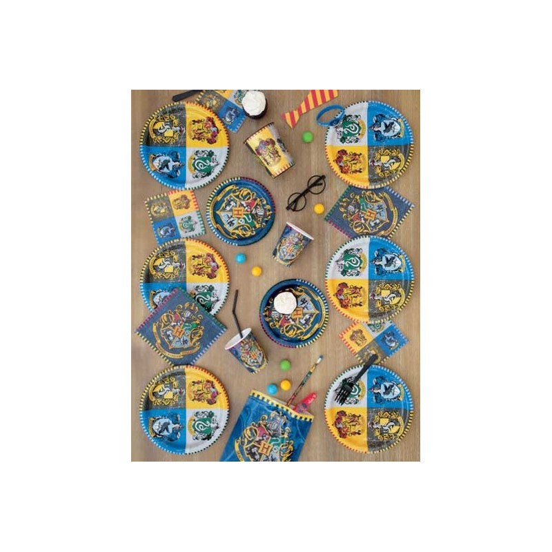Pack 8 assiettes en carton Harry Potter Hogwarts
