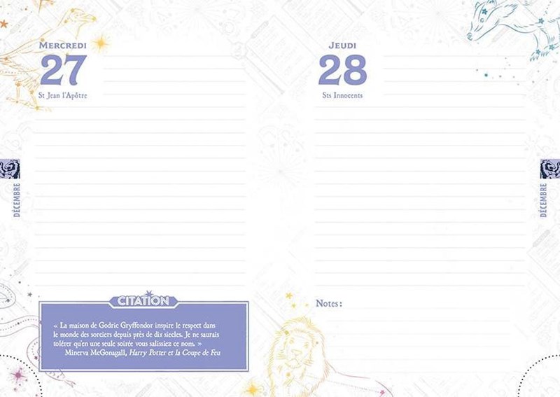 Agenda Harry Potter 2023-2024 - Fières d'être sorcières