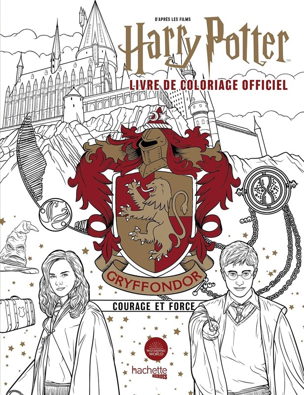 LIVRE COLORIAGE OFFICIEL GRYFFONDOR - HARRY POTTER