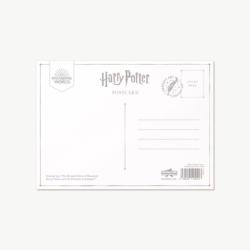 Carte postale Harry Potter par MinaLima - Le Livre des Monstres