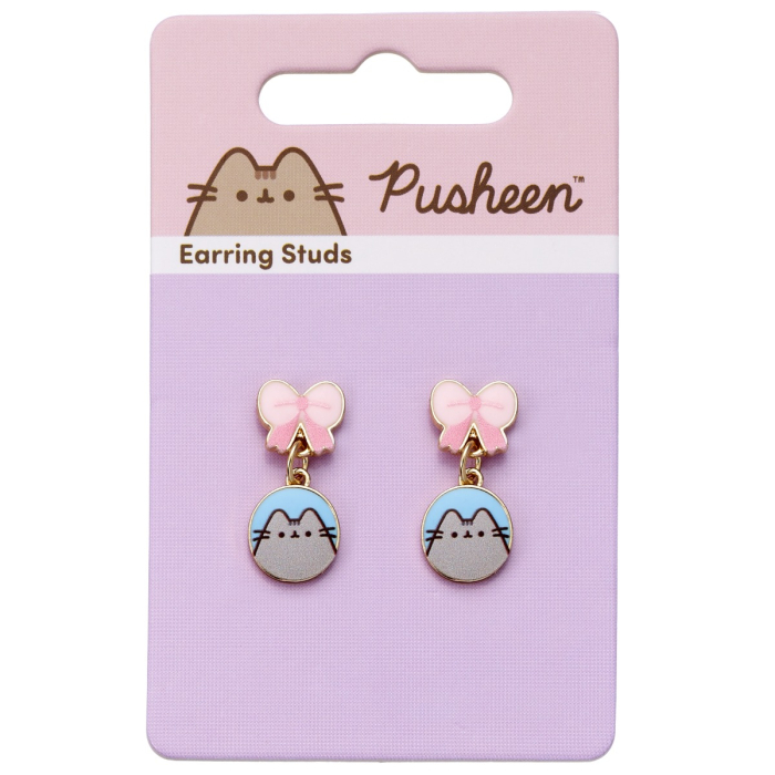 Boucles d'oreilles Pusheen noeuds