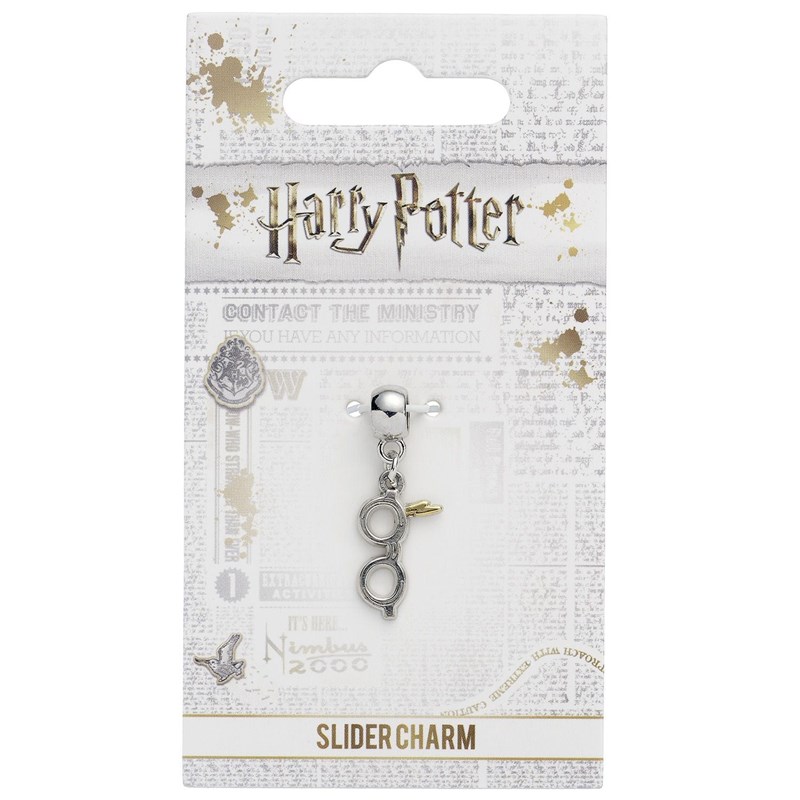 Slider charm pendentif Lunettes et éclair - Harry Potter