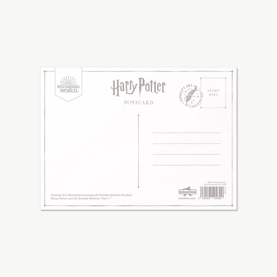 Carte postale Harry Potter par MinaLima - Collier Xenophilius Lovegood