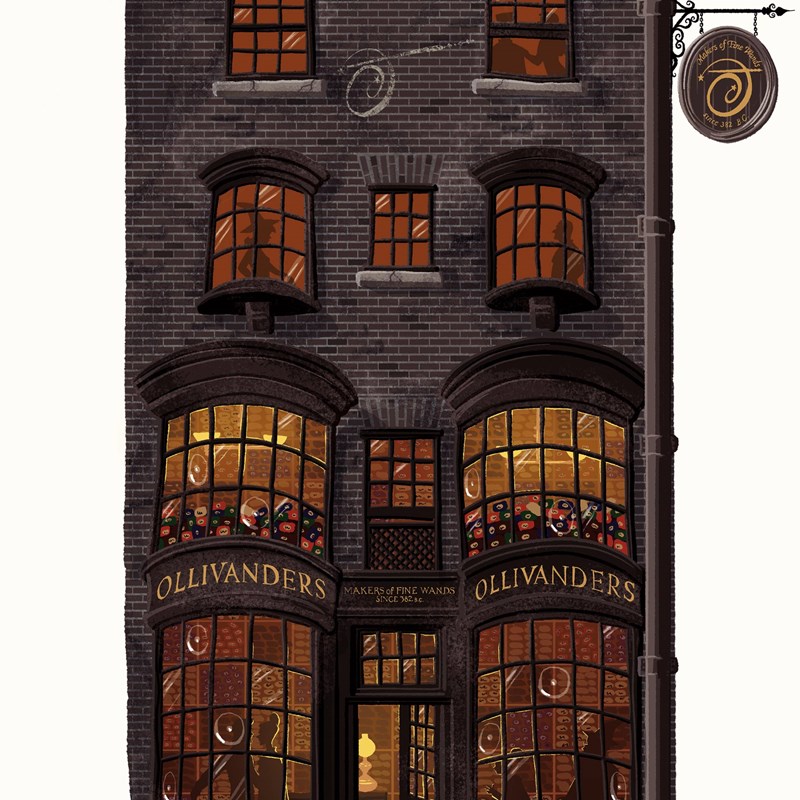 Art print boutique Ollivander MinaLima - Harry Potter