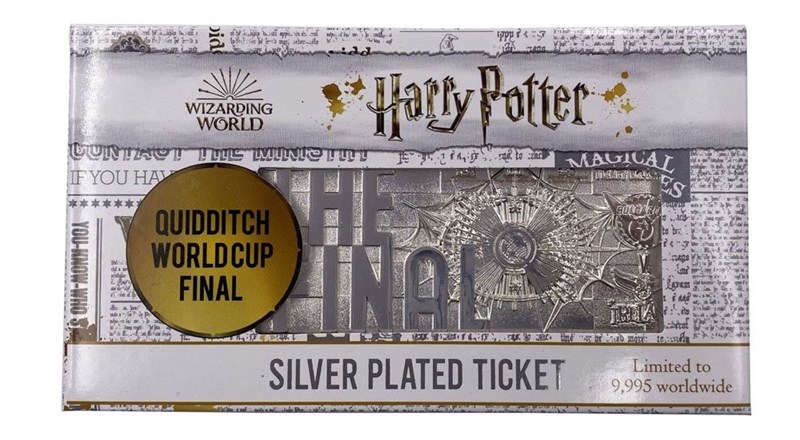 Ticket de la Coupe du Monde de Quidditch plaqué argent - ÉDITION LIMITÉE