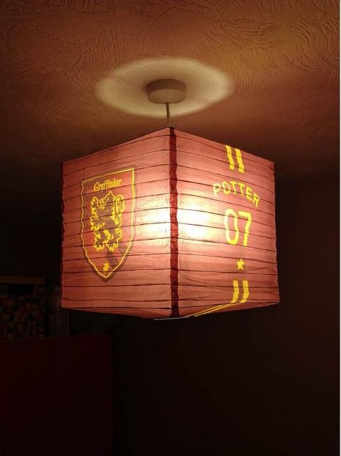 Lanterne abat-jour en papier Quidditch Gryffondor