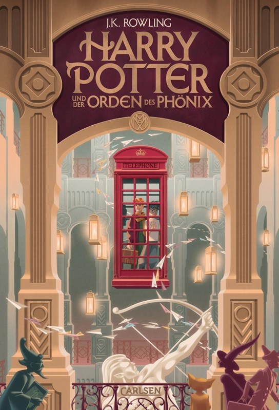 7 tomes Harry Potter ALLEMANDS 25 ans - Couvertures par George Caltsoudas