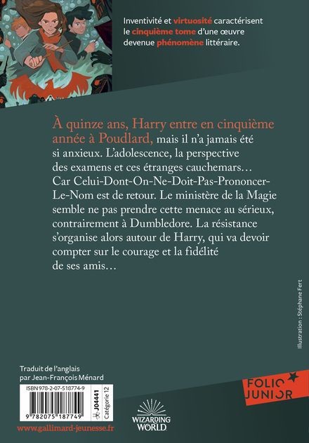 Harry Potter et l'Ordre du Phénix  - Couverture édition 25 ans