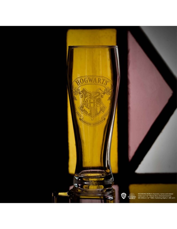 Pilsner/Pinte Poudlard en verre Arribas - Harry Potter