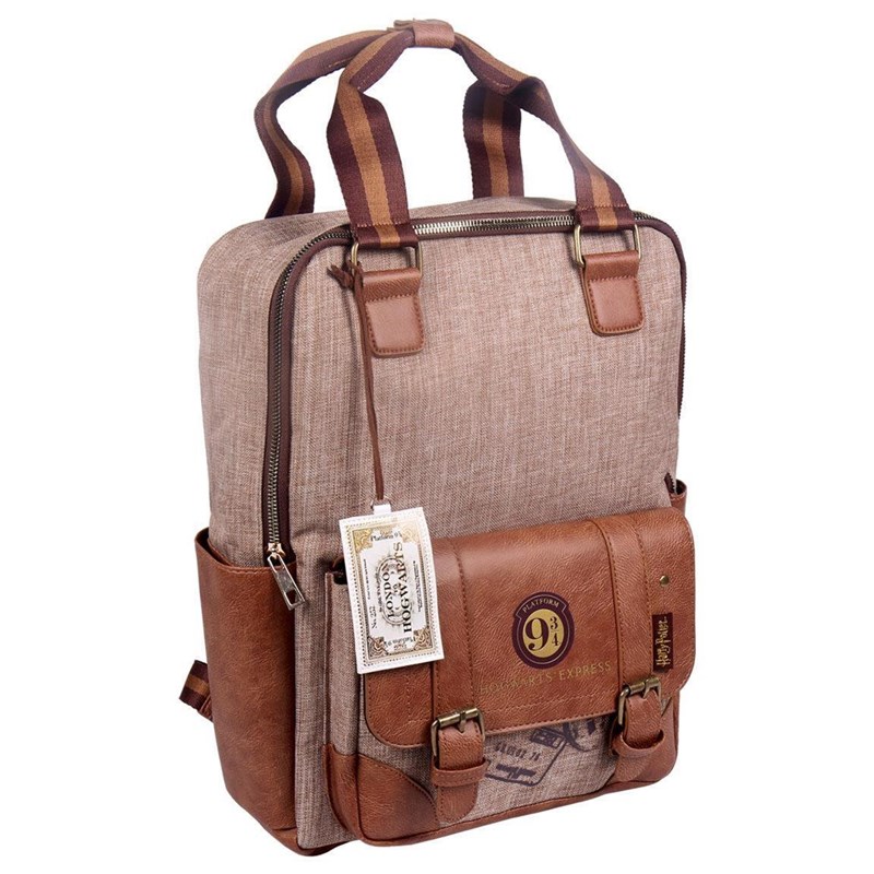SAC A DOS CUIR BRUN VOIE 9¾ CASUAL - HARRY POTTER