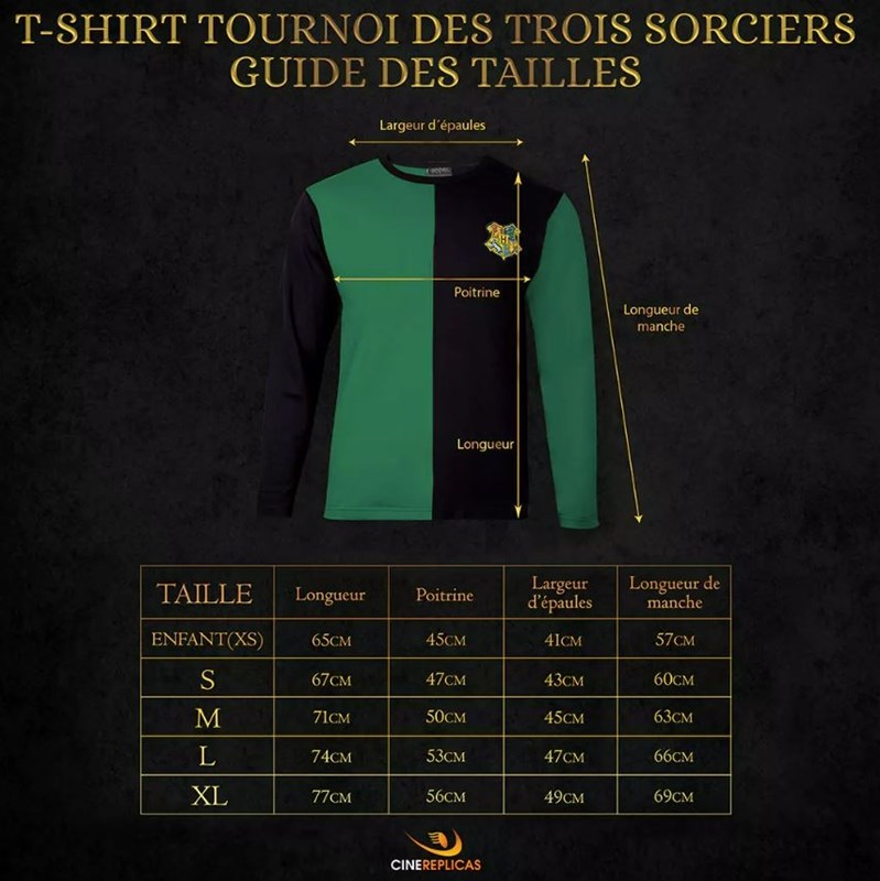 T-shirt Drago Malfoy Serpentard - Tournoi des 3 sorciers - Harry Potter