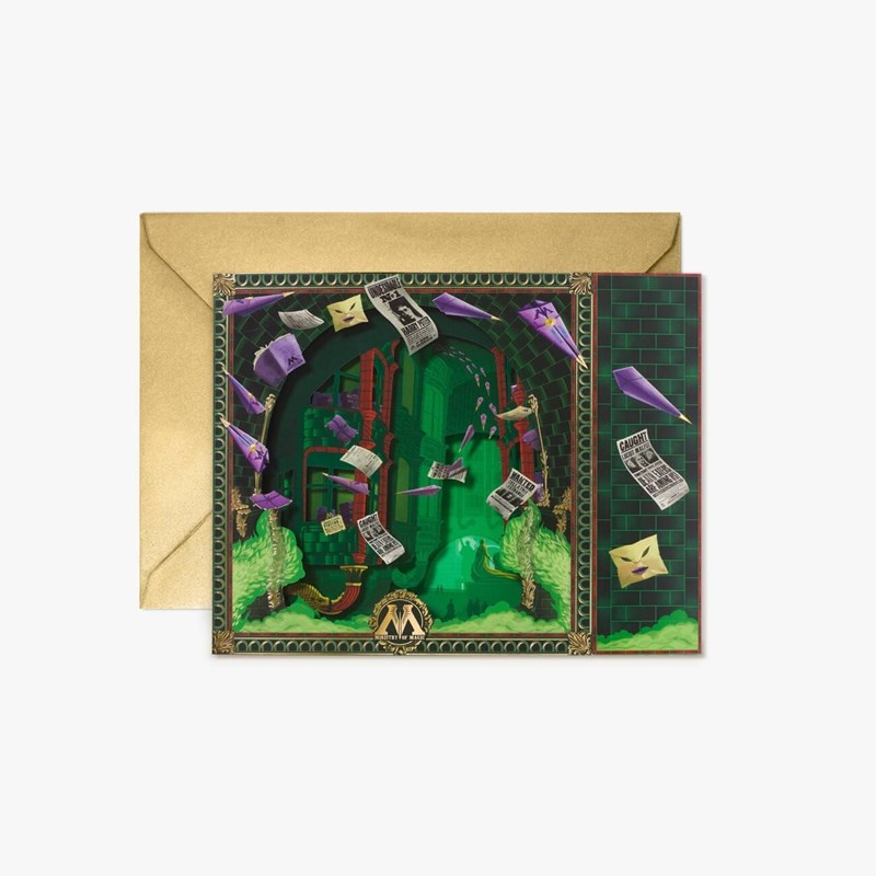 Carte de voeux 3D Ministère de la Magie MinaLima - Harry Potter