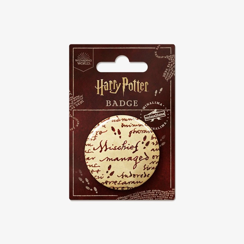 Badge Carte du Maraudeur Harry Potter - Mischief Managed