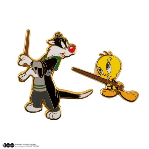 Set 2 pin's Looney Tunes à Poudlard - Harry Potter - WB 100th