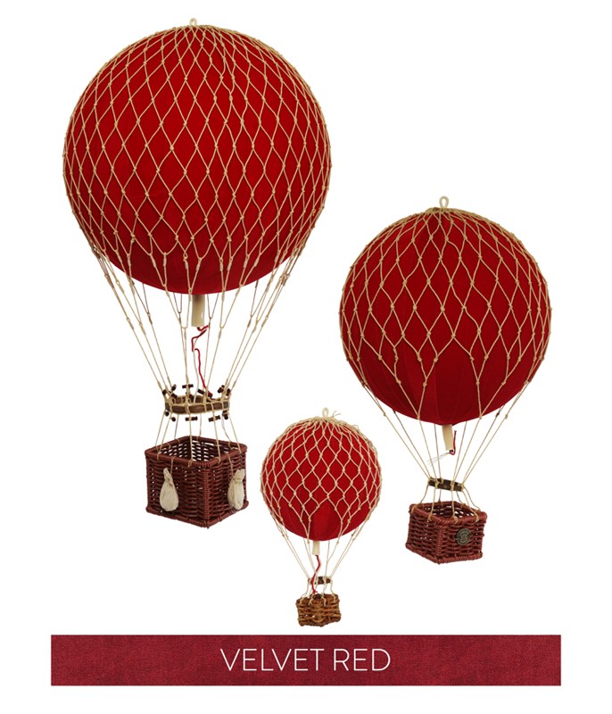 Montgolfières décoratives en velours