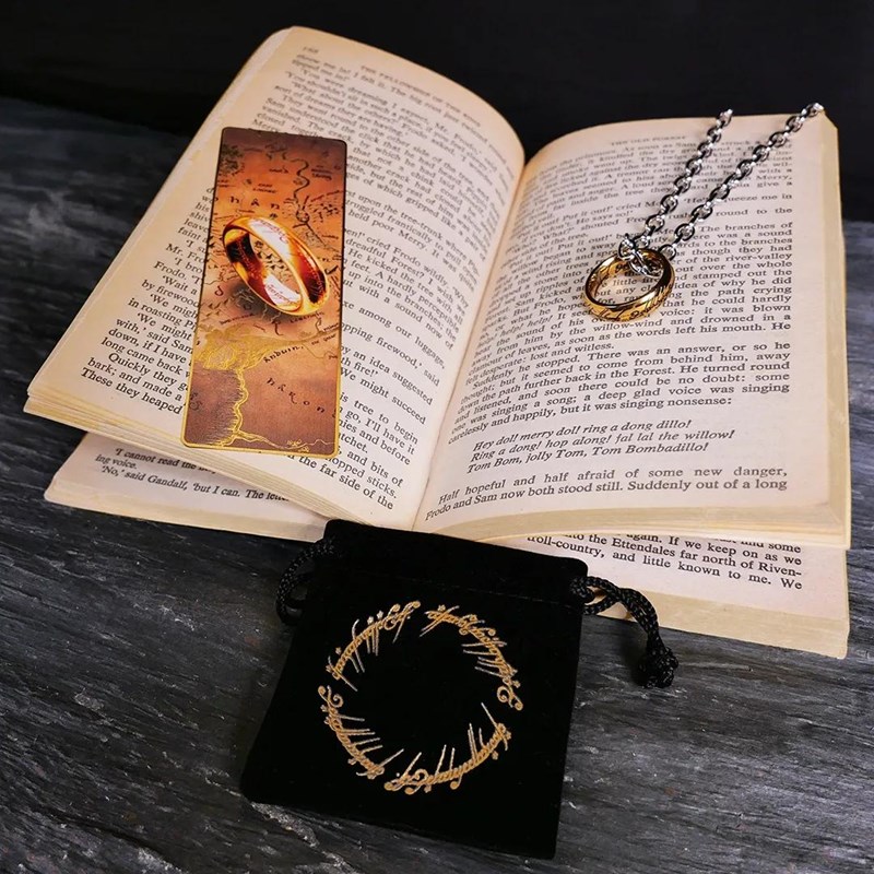 Pack marque-page et collier Anneau Unique - Le Seigneur des Anneaux
