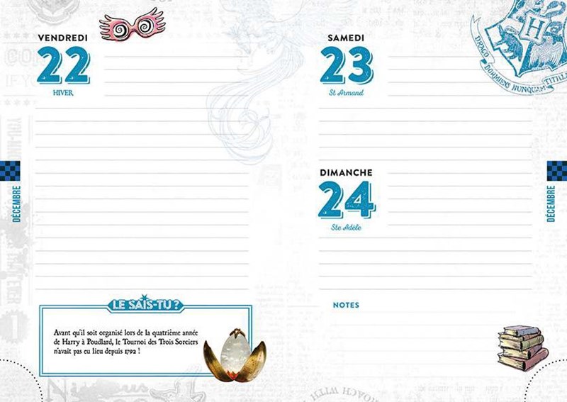 Agenda Harry Potter 2023-2024