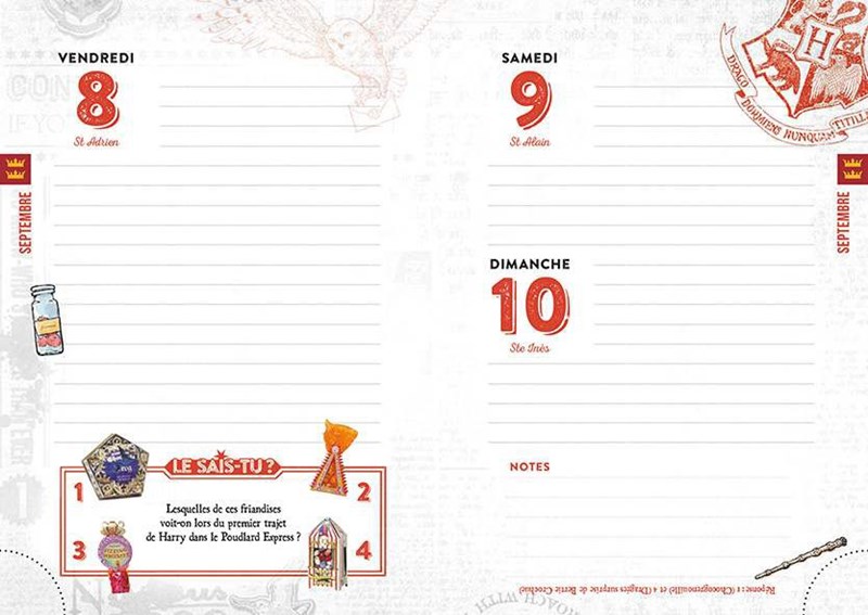 Agenda Harry Potter 2023-2024