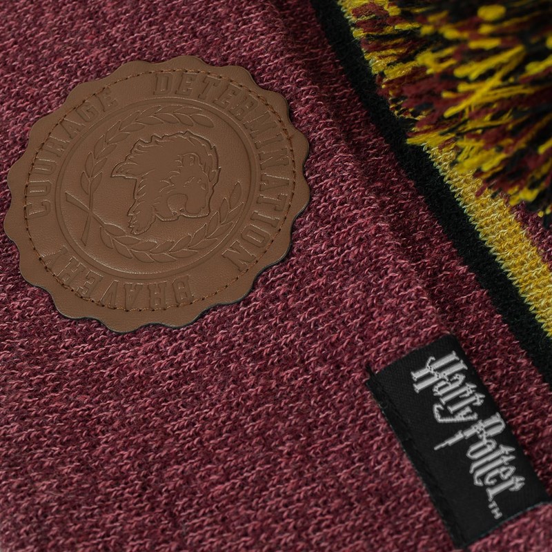 Bonnet Gryffondor rayé à pompom - Harry Potter