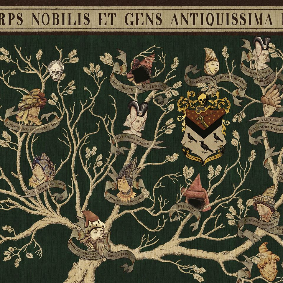 Poster Tapisserie Famille Black - MinaLima