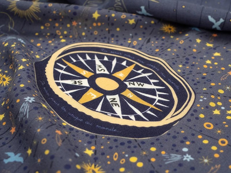 Echarpe en laine et soie 46x180 Les voyages du petit prince