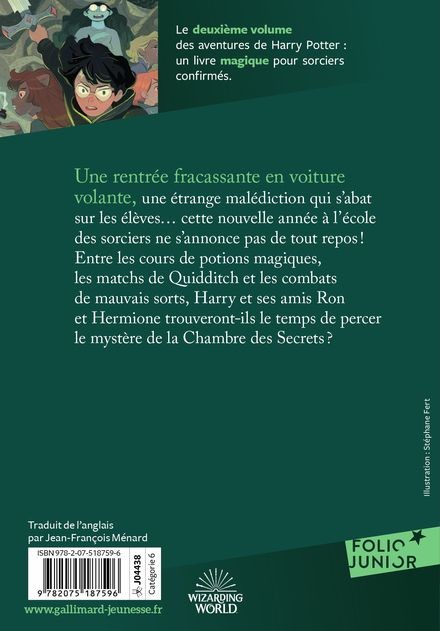 Harry Potter et la Chambre des Secrets  - Couverture édition 25 ans