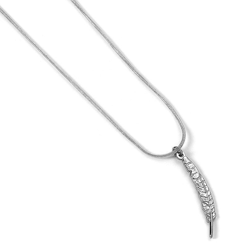 Collier plume Harry Potter plaqué argent