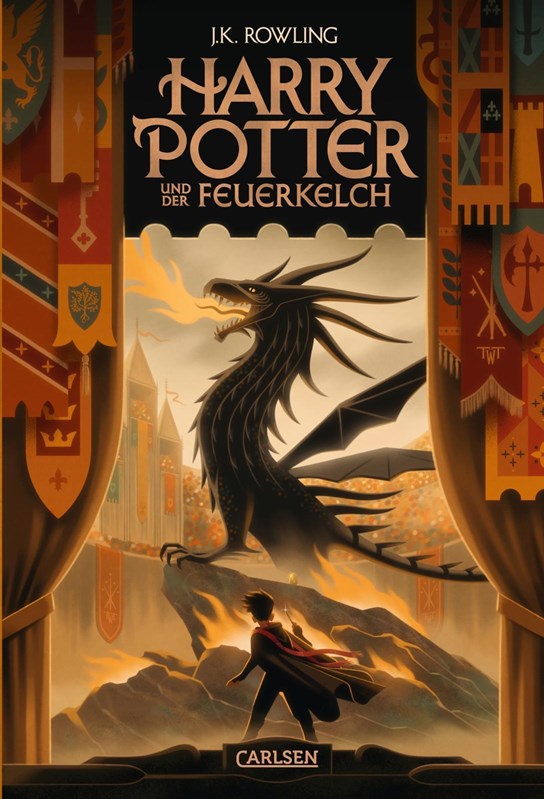 7 tomes Harry Potter ALLEMANDS 25 ans - Couvertures par George Caltsoudas