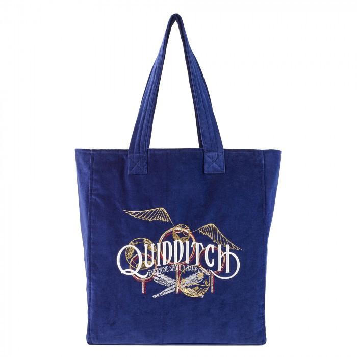 Sac fourre-tout en velours Harry Potter – Quidditch (brodé)