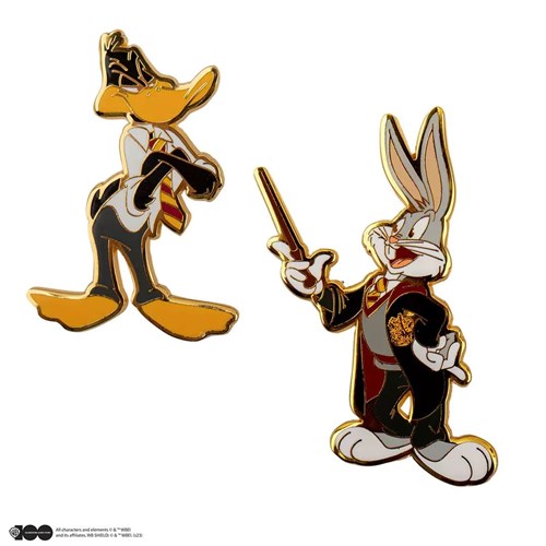 Set 2 pin's Looney Tunes à Poudlard - Harry Potter - WB 100th