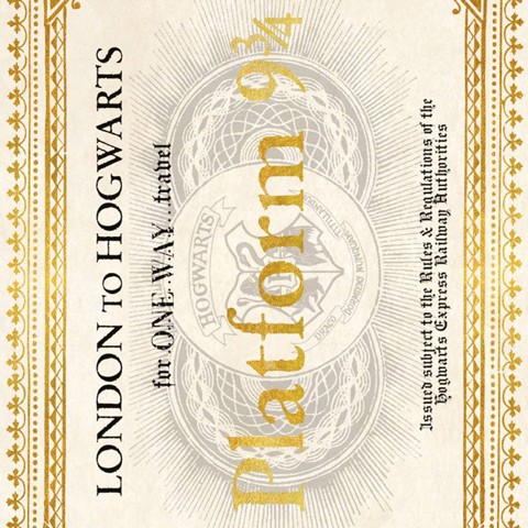 Carte de voeux - Ticket du Poudlard Express