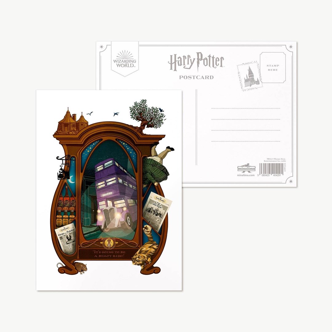 carte postale minalima magicobus harry potter1