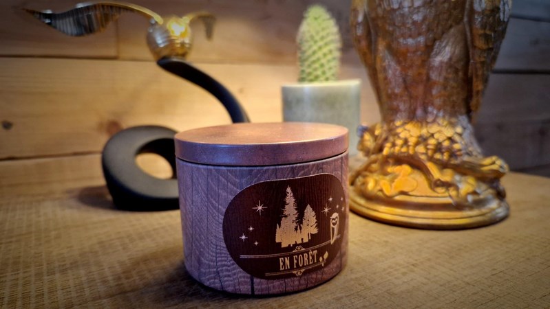 Bougie Pitchounet "En Forêt" + boucles d'oreilles