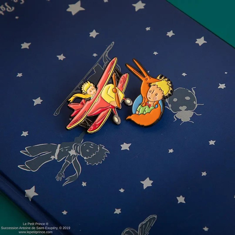 Set de 2 Pin’s L'aventure de l'aviateur – Le Petit Prince