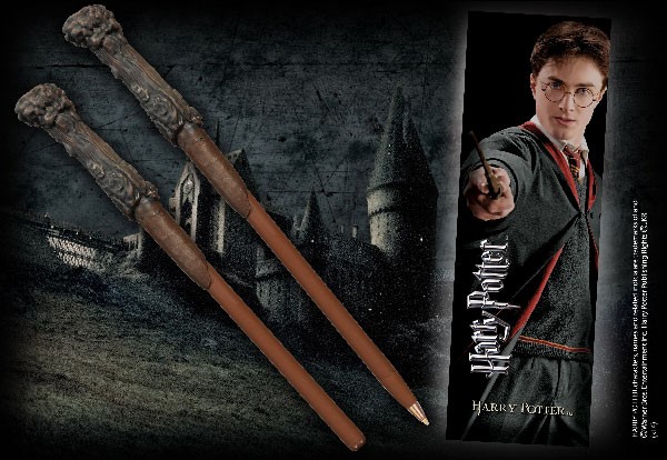 Stylo-baguette & marque-page Harry Potter