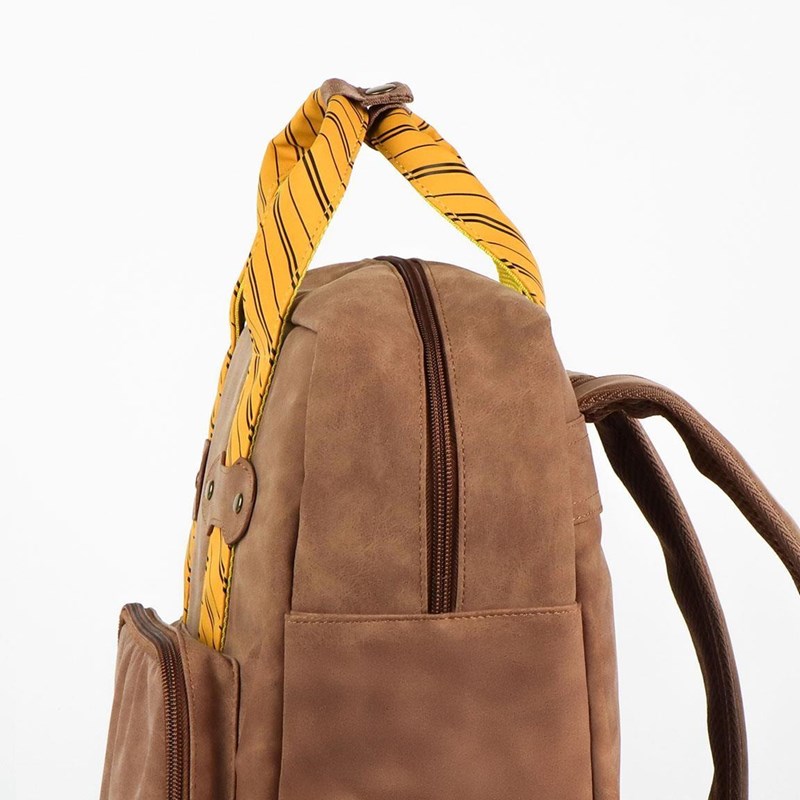 SAC A DOS CUIR BRUN CASUAL POUFSOUFFLE - POUFSOUFFLE