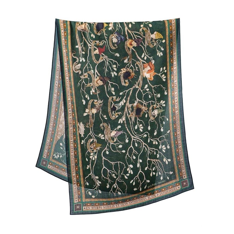ECHARPE EN LAINE & SOIE 67x180 MALFROY - TAPISSERIE FAMILLE BLACK - HARRY POTTER