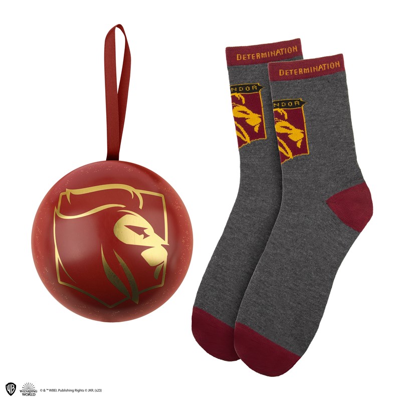 Boule de Noël Gryffondor + chaussettes - Harry Potter