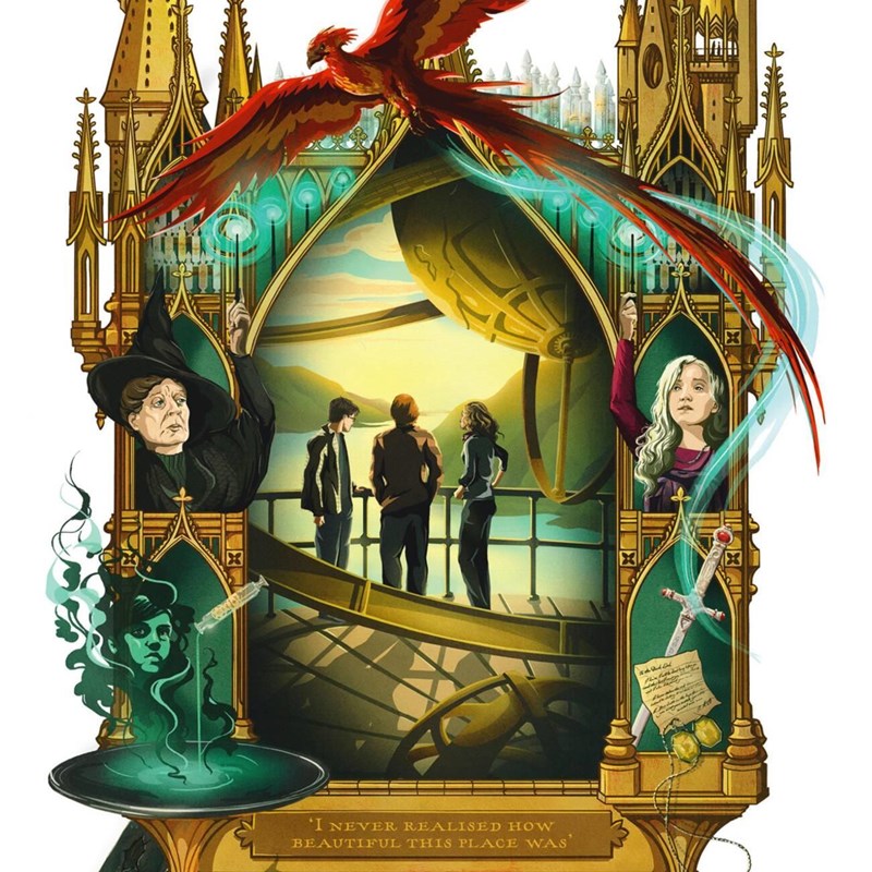 Carte postale Harry Potter par MinaLima - 'I never realised how beautiful this place was'