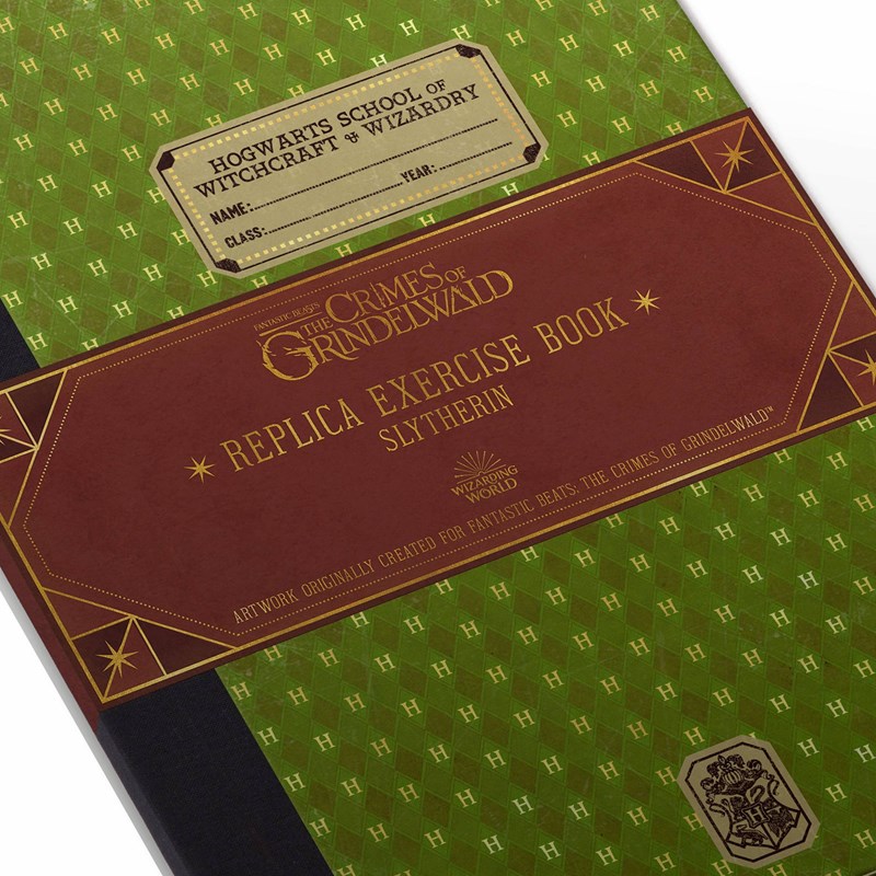 Réplique cahier d'exercices Serpentard de 1910