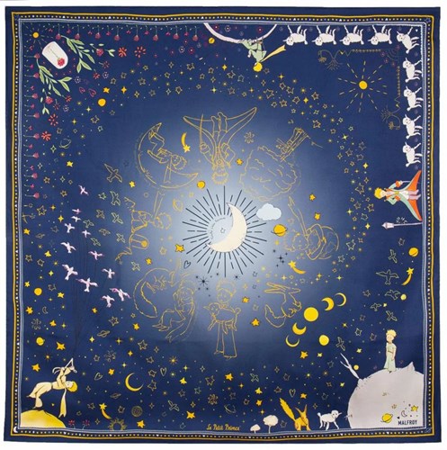 Carré de soie 90, la nuit du Petit Prince
