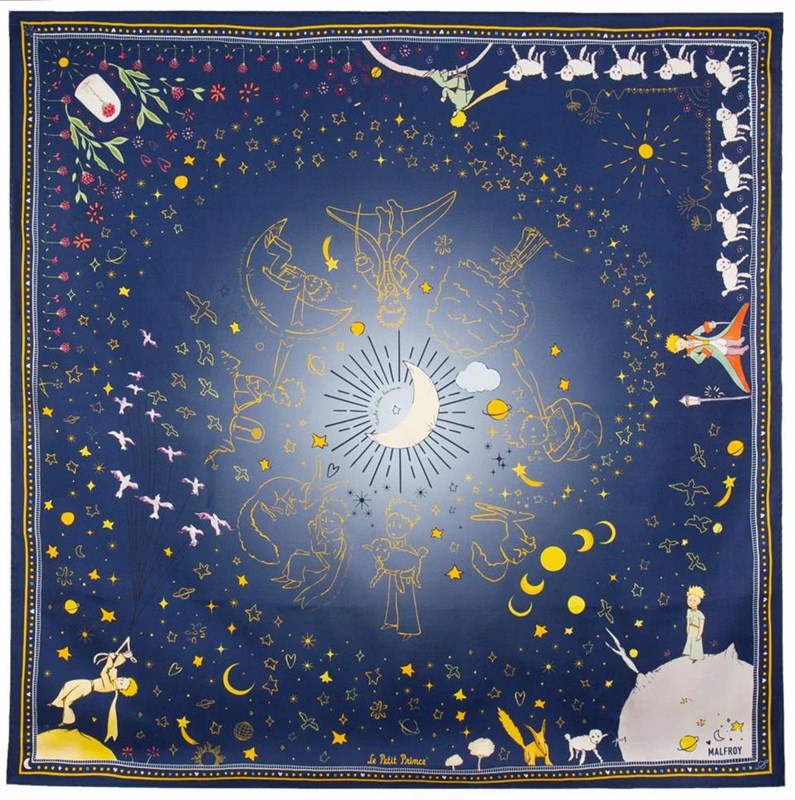 Carré de soie 90, la nuit du Petit Prince