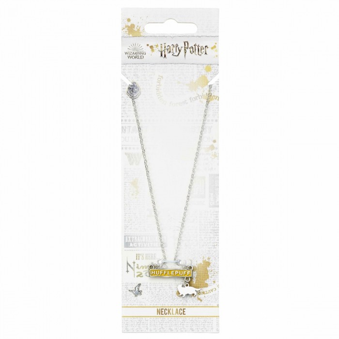 Collier Poufsouffle barre & charm - Harry Potter