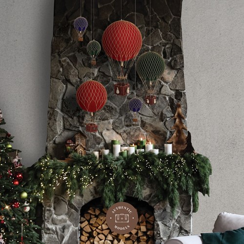 Montgolfières décoratives en velours