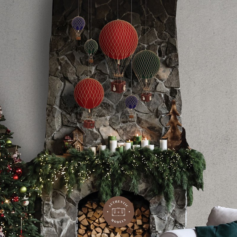 Montgolfières décoratives en velours