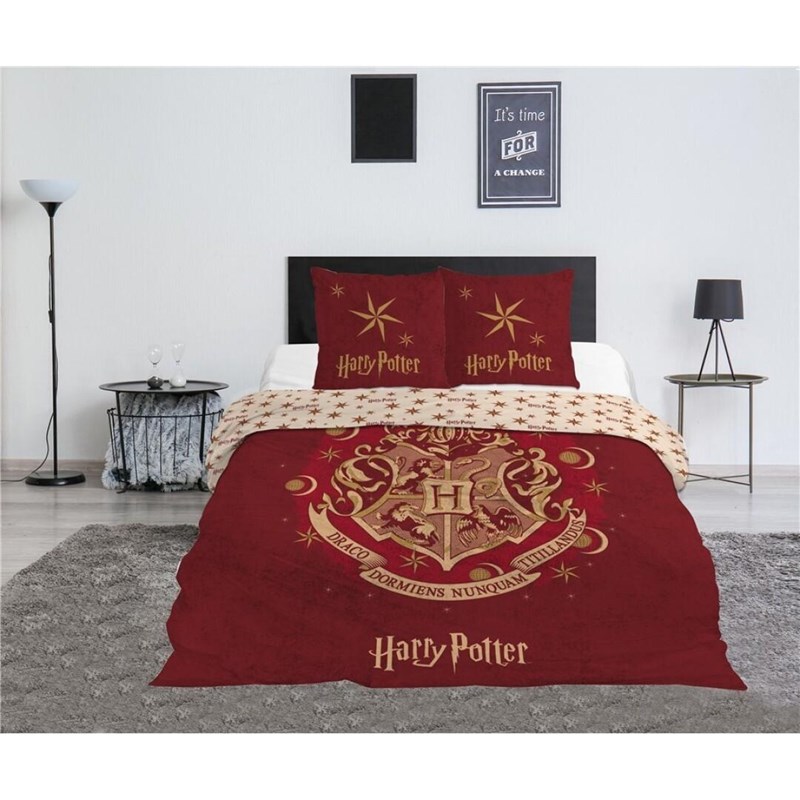 HOUSSE DE COUETTE HARRY POTTER BLASON POUDLARD - 1 ou 2 personnes